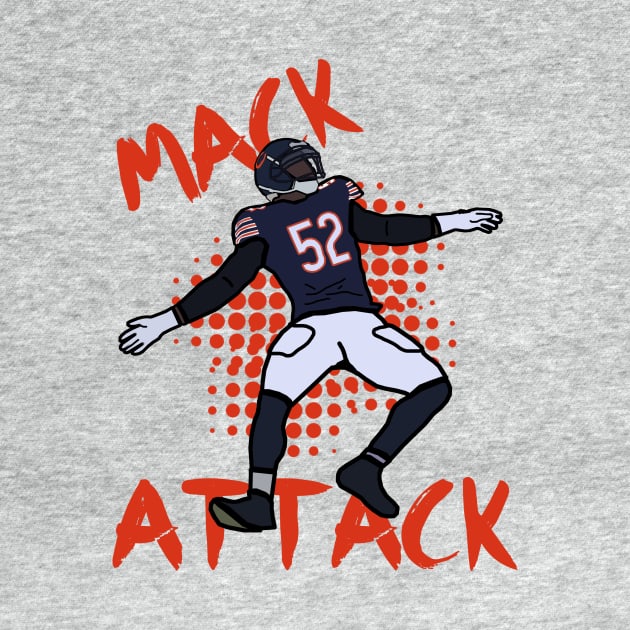 Khalil Mack 'Mack Attack' Chicago Bears NFL by xavierjfong